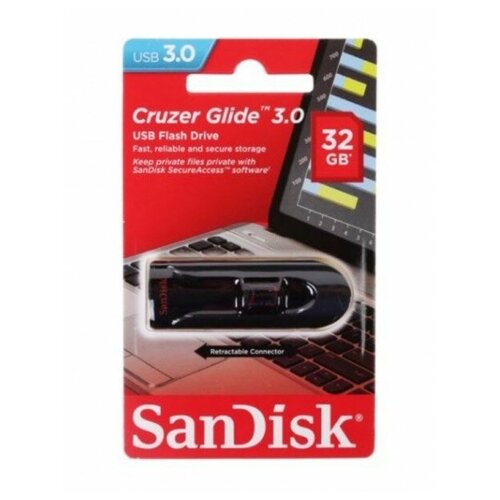 Флеш Диск Sandisk 32Gb Cruzer Glide SDCZ600-032G-G35 USB3.0 черный