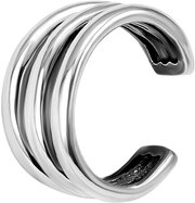 Серьги каффы SILVER24 Тройной, серебро, 925 проба, чернение