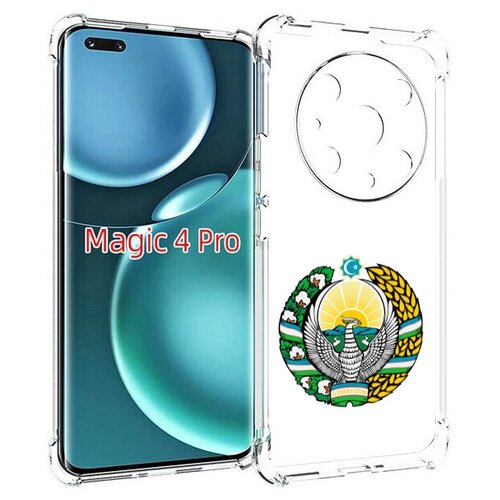 Чехол MyPads герб-узбекистана для Honor Magic4 Pro / Magic4 Ultimate задняя-панель-накладка-бампер чехол mypads герб азербайджан 2 для honor magic4 pro magic4 ultimate задняя панель накладка бампер