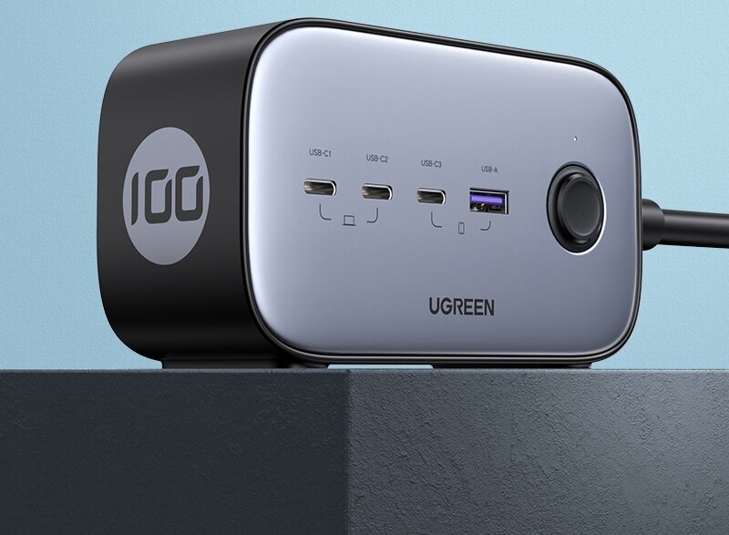 Зарядное устройство сетевое UGREEN 60167_ DigiNest Pro 100W USB-C Charging Station100W c 3* USB-C b 1*USB-A, цвет: серый космос - фото №6