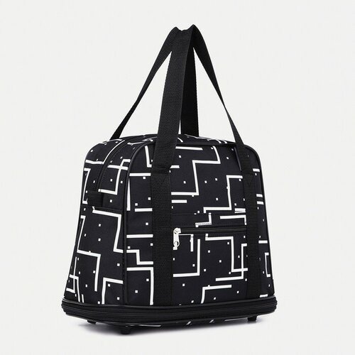 сумка хозяйственная на молнии с увеличением наружный карман цвет чёрный Сумка , мультиколор