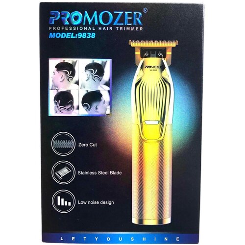 Профессиональный триммер для стрижки бороды и окантовки волос ProMozer MZ-9838 Беспроводной