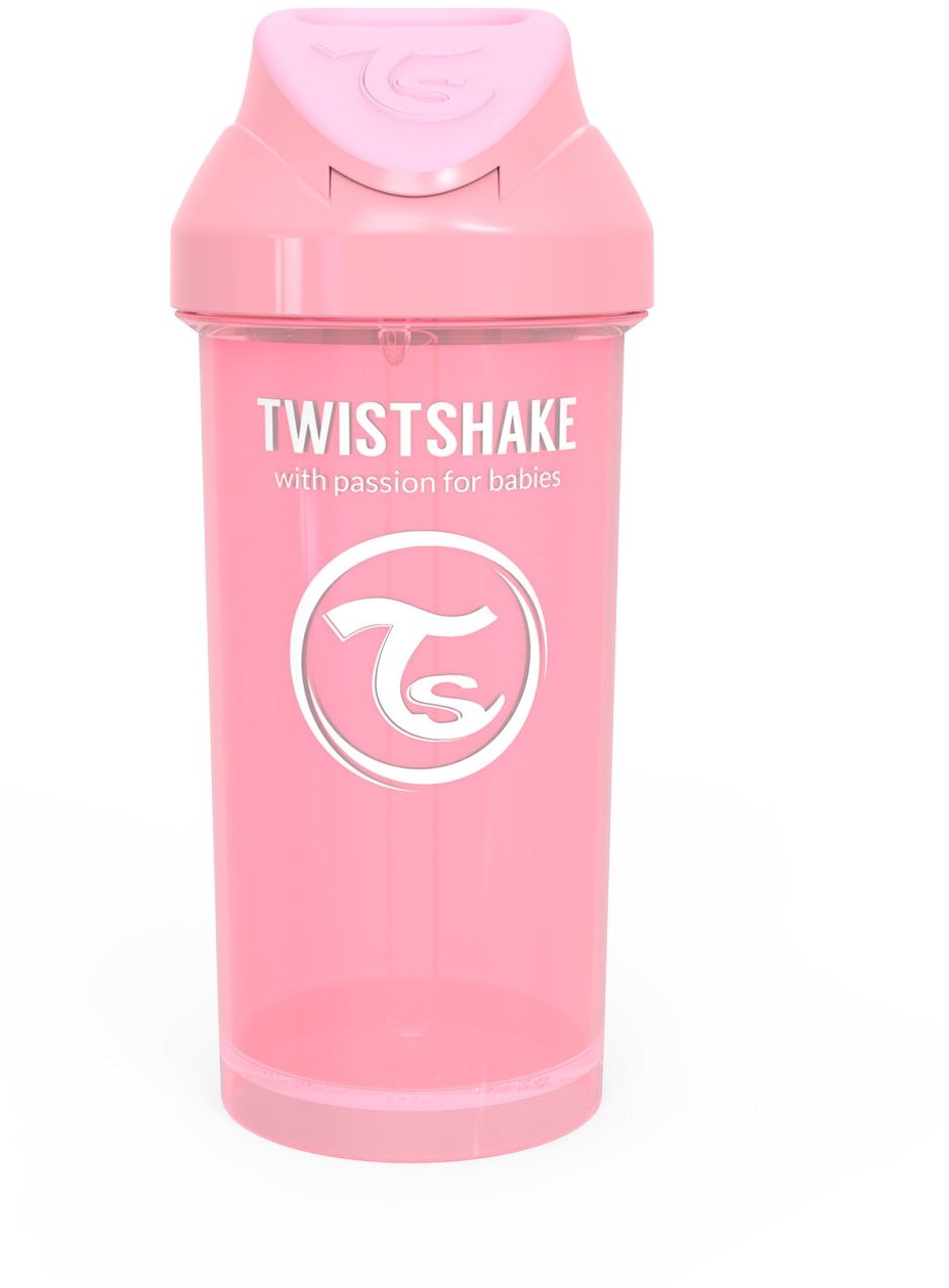 Поильник с трубочкой Twistshake (Straw Cup) 360 мл. Пастельный розовый