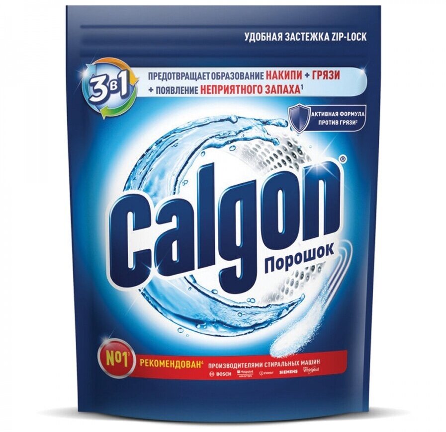 Смягчитель воды для стиральных машин Calgon 3в1, порошок, 1.5кг (3184463)