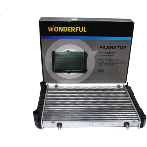Радиатор охлаждения 3-х рядный алюминиевый Wonderful 903396, двигатель 4216 для Газель Бизнес