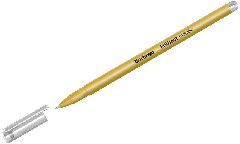 Ручка гелевая Berlingo "Brilliant Metallic" золото металлик, 0,8мм, 293288