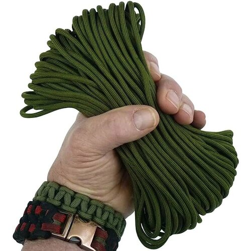 Паракорд 550 олива 30 метров campingsky rainbow paracord 550 paracord nylon parachute cord lanyard rope outdoor climbing paracord camping tool