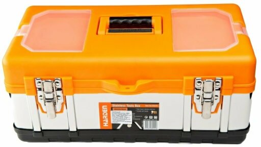 Ящик с органайзером Harden 520228, 45x24.5x19 см, серебристый/оранжевый - фотография № 2
