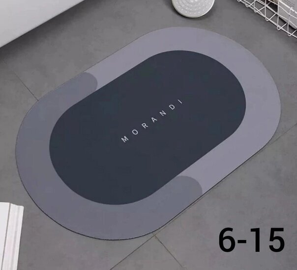 фото Коврик для ванной противоскользящий серый