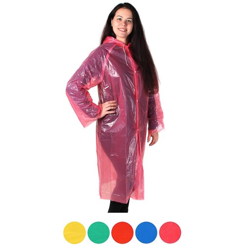 INBLOOM Дождевик на кнопках 62х110см ПЭ 25мкм 5 цветов 10 штук 1692₽