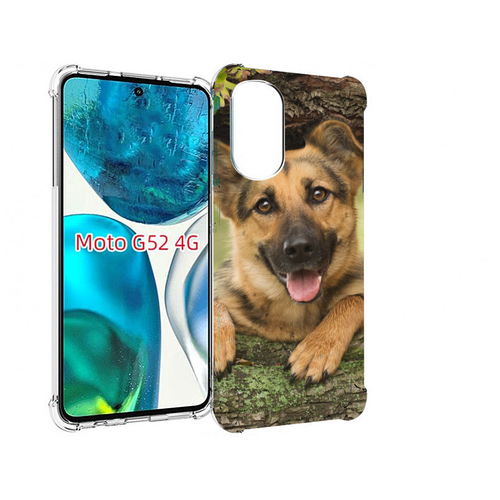 Чехол MyPads Собака-на-дереве для Motorola Moto G82 / Moto G52 задняя-панель-накладка-бампер