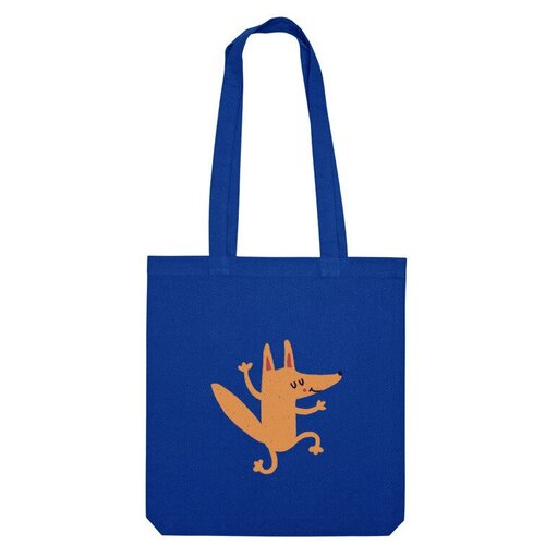 Сумка шоппер Us Basic, синий сумка веселая лиса танцует наивный стиль красный