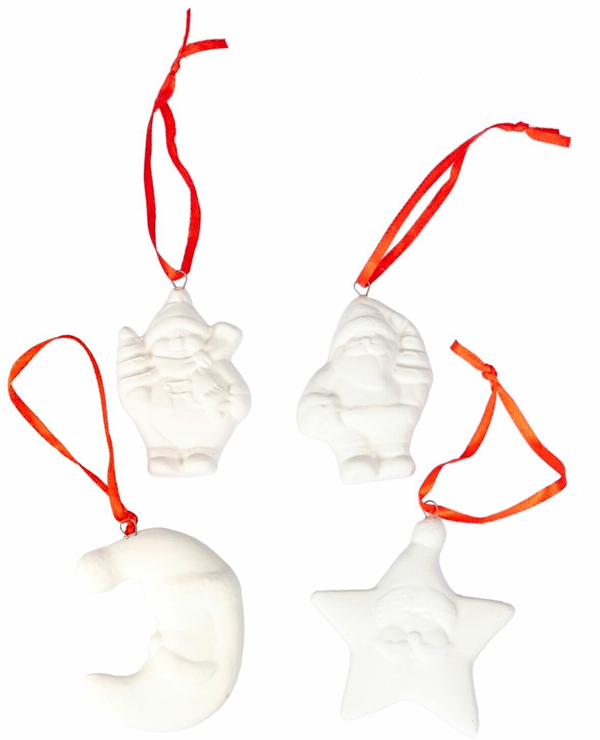 Ёлочные украшения (месяц, дед Мороз, снеговик, звезда) (ВВ1570) Bondibon - фото №8