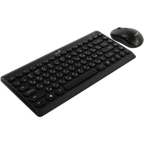 Клавиатура + мышь Genius LuxeMate Q8000, беспроводная, USB, черный (31340013402) беспроводной комплект genius luxemate q8000 клавиатура мышь белый