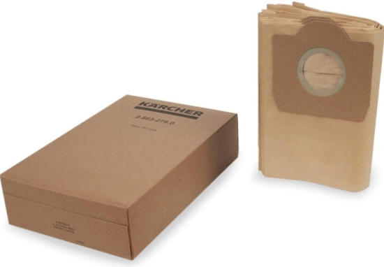 Пылесборники KARCHER 2.863-276.0 бумажные для пылесосов WD 3 (5 шт.) brown box - фотография № 3