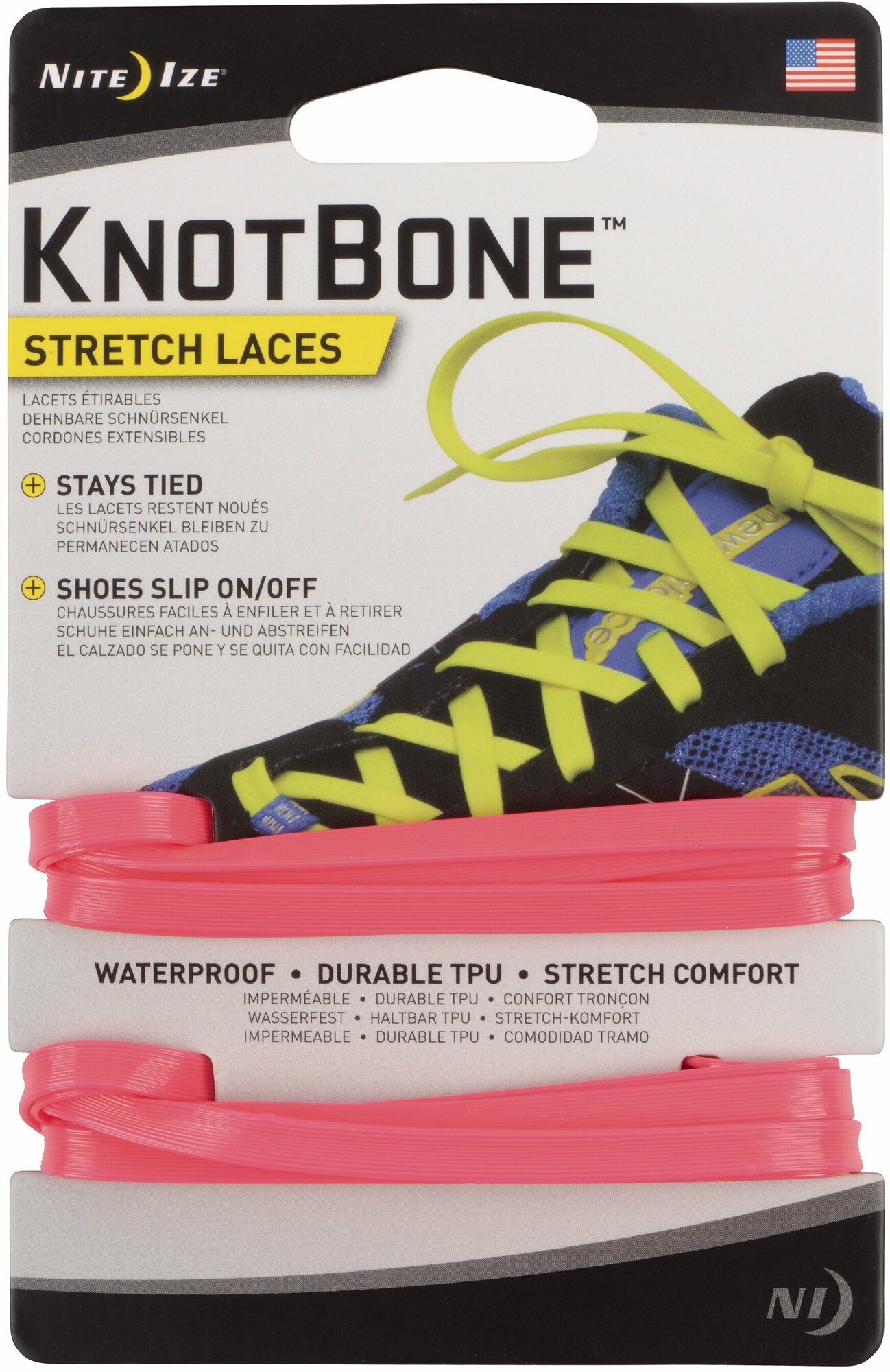 Эластичные шнурки Nite Ize KnotBone Stretch Laces - Розовый