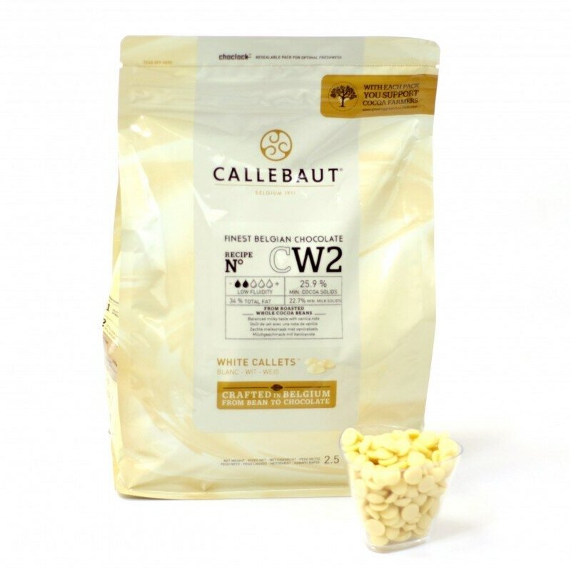 Белый шоколад Callebaut 25,9% CW2, Бельгия, Premium 1000 г.