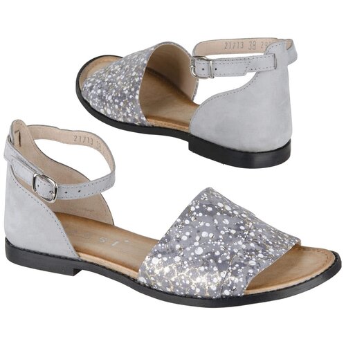 фото Босоножки из натуральной кожи nessi ne-21713 szary