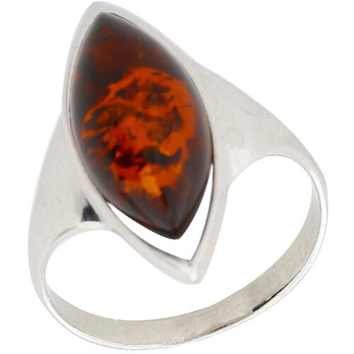 фото Серебряное кольцо дарвин 920041007aa-к с янтарём, размер 18,5 diamant-online