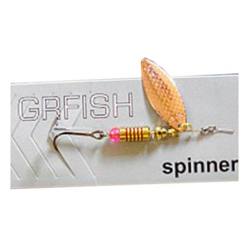 блесна hacker spinner minnow long 5 г цвет 004 GRFish, Блесна Long Spinner, #1, 5г, Copper