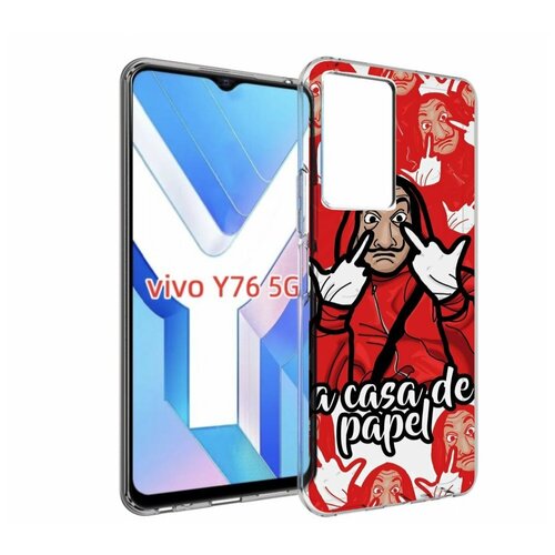 Чехол MyPads комикс-бумажный-дом для Vivo Y76 5G задняя-панель-накладка-бампер
