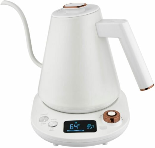 Чайник - кофейник CENTEK CT-1005 White 1л, 1100Вт, регулировка t° на базе, поддержание t°, ф-ция Barista - фотография № 3