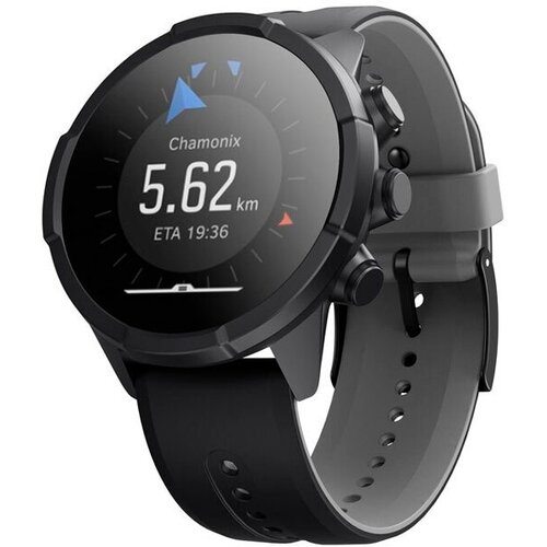 Ремешок 24 мм Elegant для Suunto 7, Suunto 9 Baro, Suunto Spartan Sport силиконовый (черный серый) 5 шт bmp390 baro