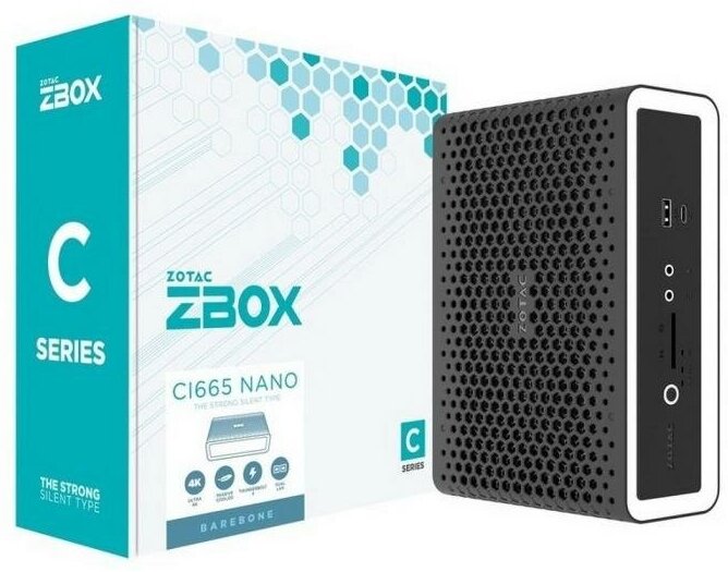 Платформа Zotac ZBOX-CI665NANO ZOTAC ZBOX NANO, SFF, FANLESS, i7-1165G7