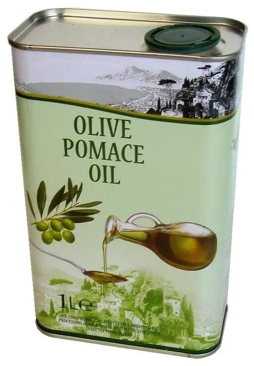 Оливковое масло для жарки Olive Pomace, холодного отжима, 1 л