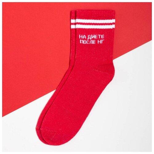 Женские носки , размер 36/41, красный