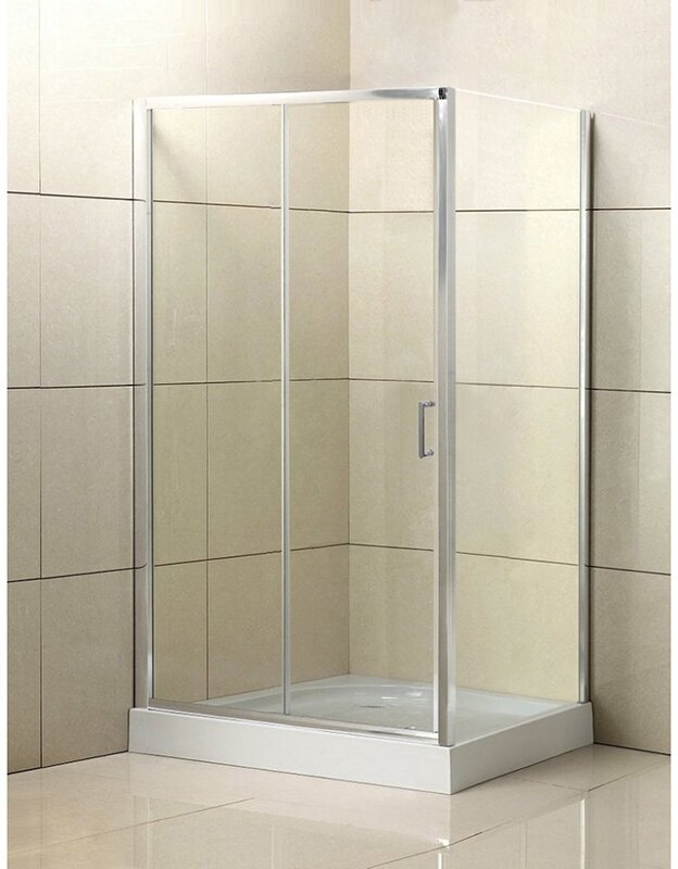 BelBagno Душевой уголок BelBagno UNO, 110 х 80 х 185 см, стекло матовое, профиль хром, UNO-AH-1-110/80-M-Cr