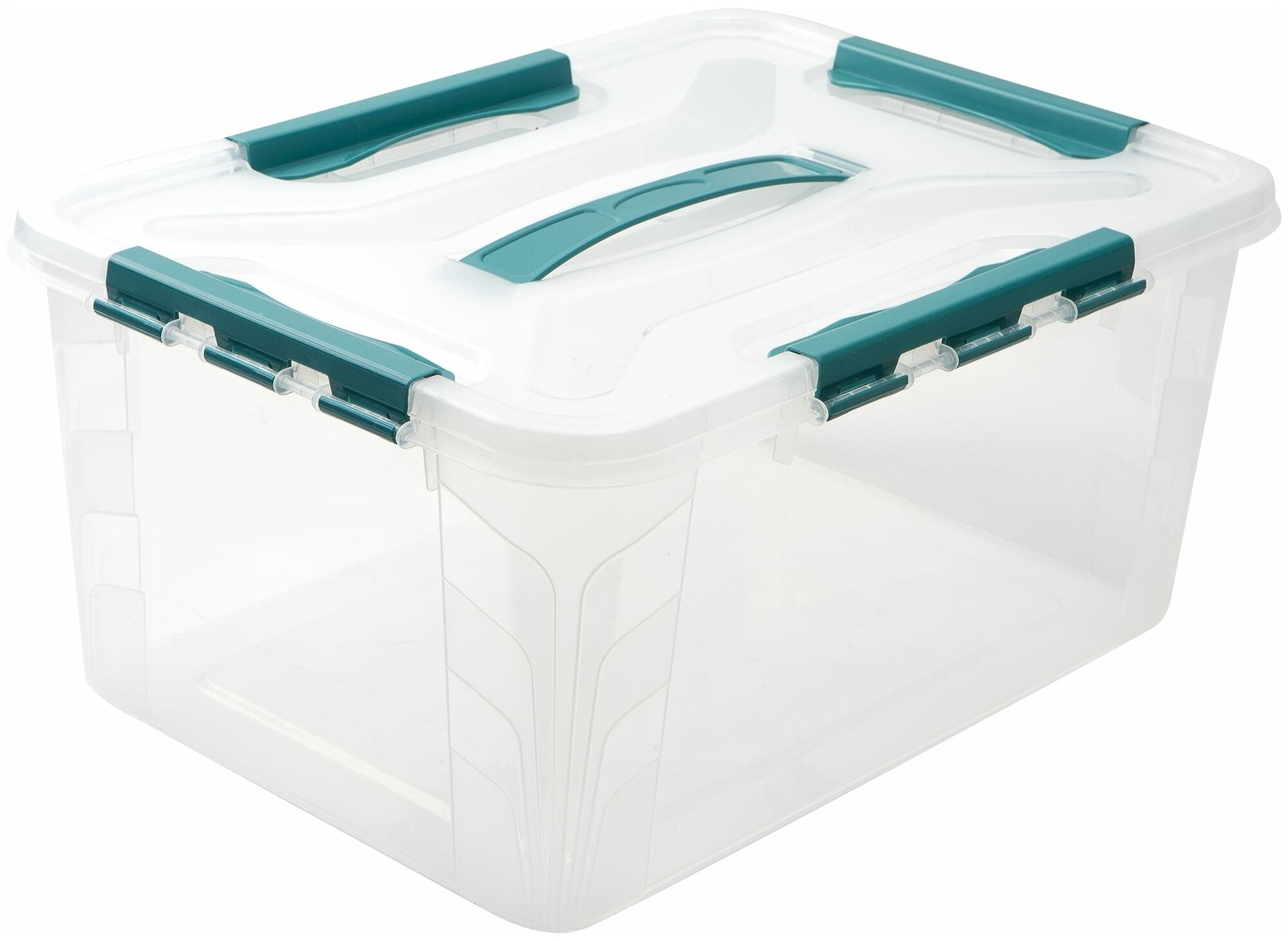 Ящик для хранения Grand Box 15.3 л 29x18x39 см пластик с крышкой цвет прозрачный