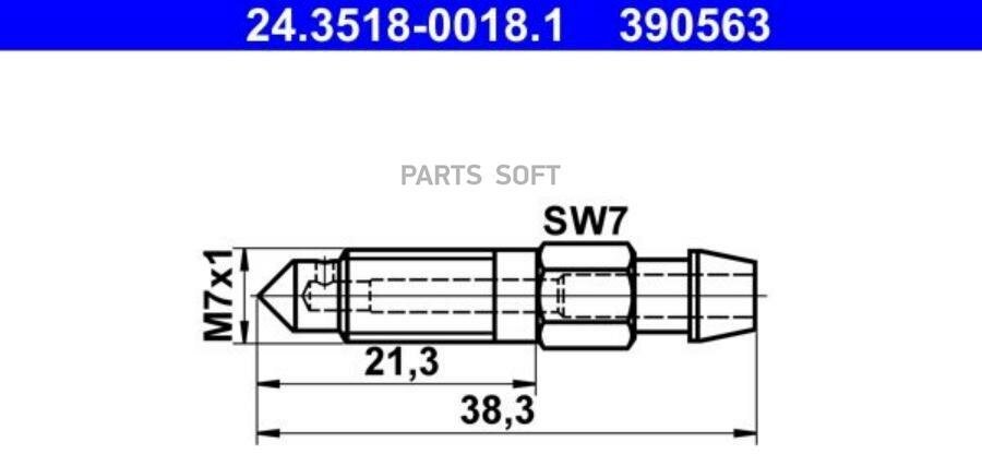 ATE 24351800181 24.3518-0018.1_штуцер ! болт воздушного клапана\ BMW/VAG/MB