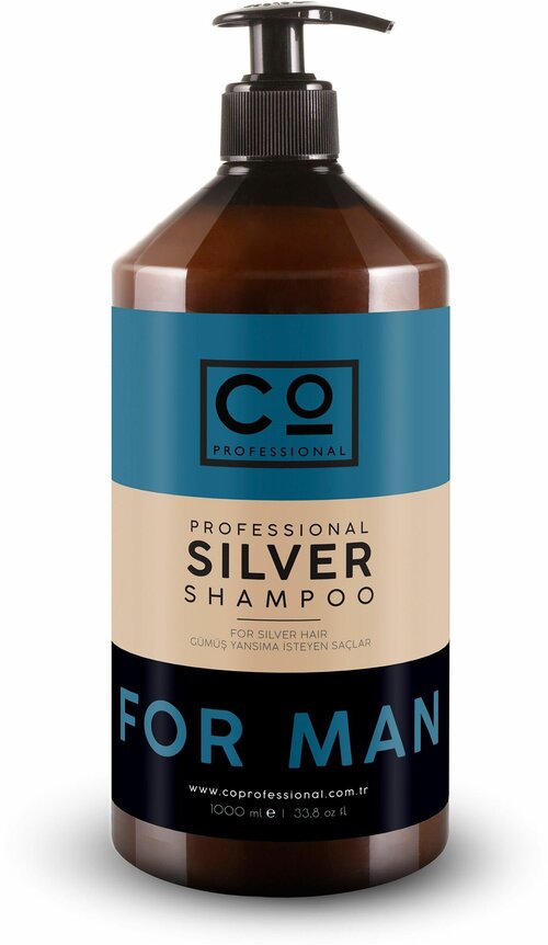 Шампунь для осветленных волос, против нейтрализации желтизны CO PROFESSIONAL FOR MAN Silver Shampoo, 1000 мл