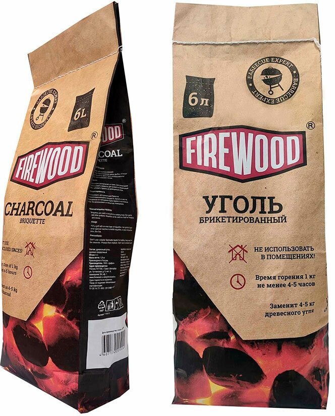 Брикет березовый для розжига Firewood 18 кг