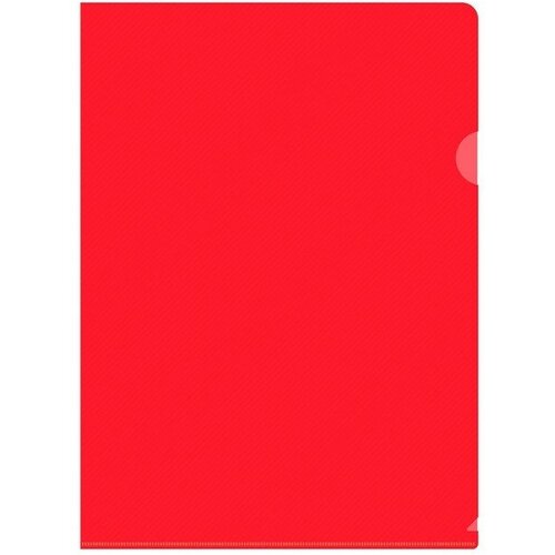 Папка уголок А4 180мкм, Calligrata DeLuxe, красный, непрозрачный, с тиснением папка уголок а4 180мкм calligrata deluxe черничный непроз