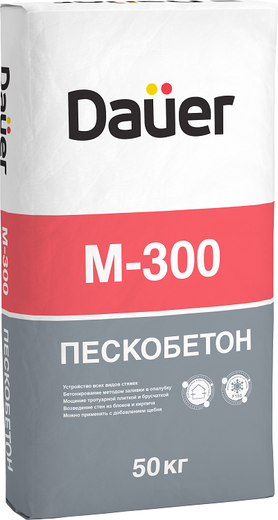 Изображение Дауэр пескобетон М-300 (50кг) / DAUER смесь М-300 пескобетон (50кг)