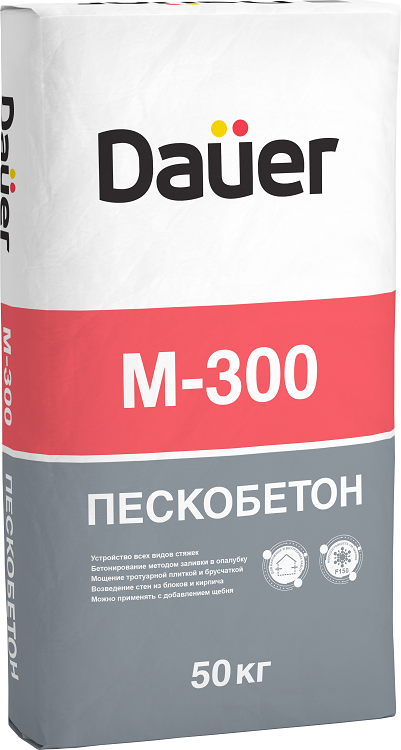 Дауэр пескобетон М-300 (50кг) / DAUER смесь М-300 пескобетон (50кг)