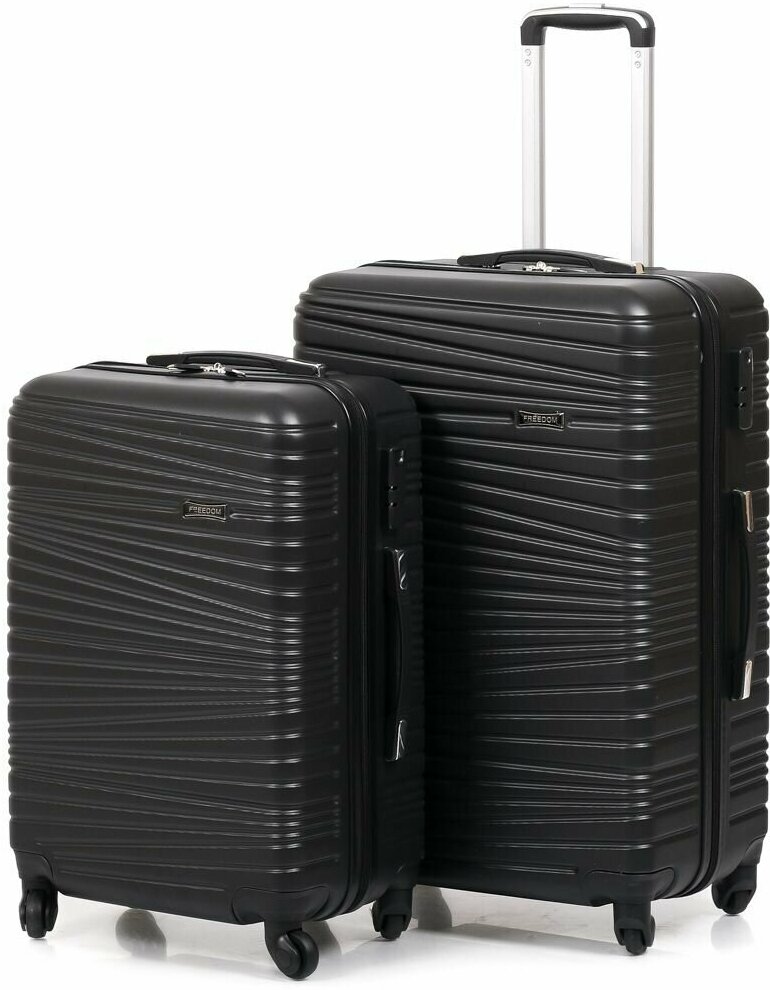фото Комплект из 2-х чемоданов Freedom NEW 2в1. Цвет Черный. Размер L+S (ручная кладь)