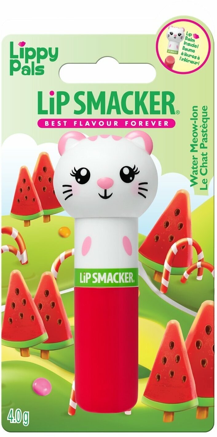 Бальзам для губ Lip smacker (Липсмайкер) kitten water meow-lon с ароматом арбуз 4г Markwins Beauty Brands CN - фото №2