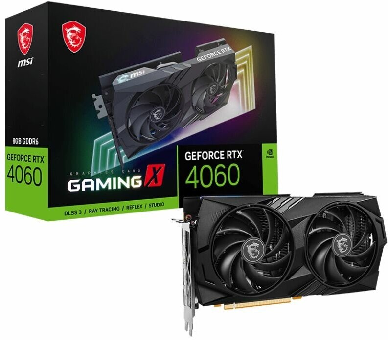 Видеокарта MSI GeForce RTX 4060 GAMING X 8Gb GDDR6 RTL (RTX 4060 GAMING X 8G)