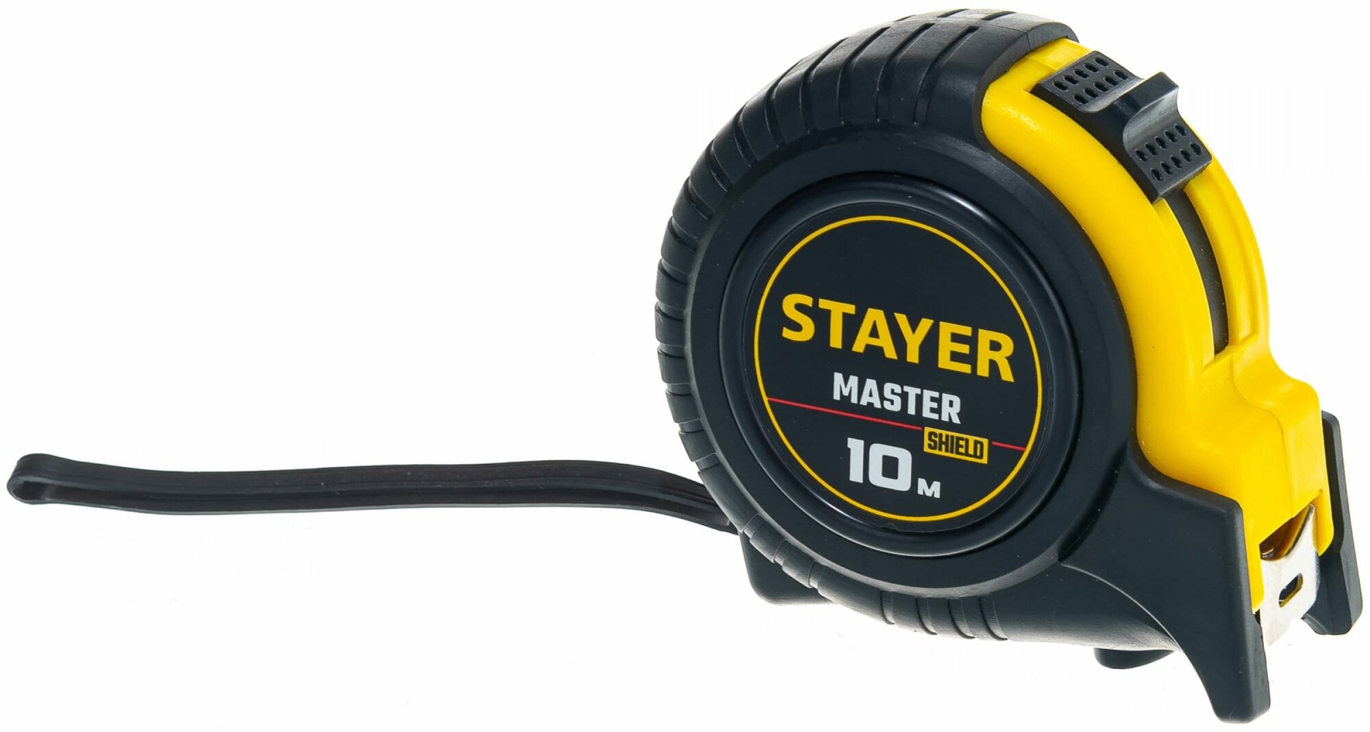 Рулетка Stayer MASTER 10м / 25мм в ударостойком обрезиненном корпусе