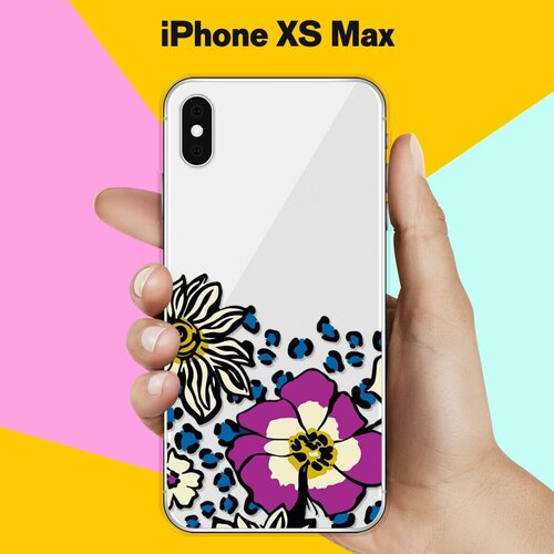 Силиконовый чехол Цветы с узором на Apple iPhone Xs Max силиконовый чехол цветы с узором на apple iphone 7