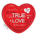 Карамель Конфитрейд в пластиковом сердце с подарком LOVE - изображение