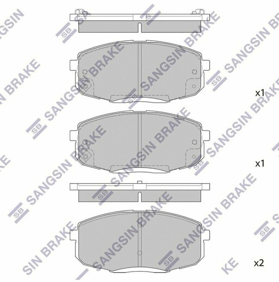 Тормозные колодки передние HYUNDAI i30 07-/KIA CEED 07-/CARENS 02- SP1240 SANGSIN BRAKE