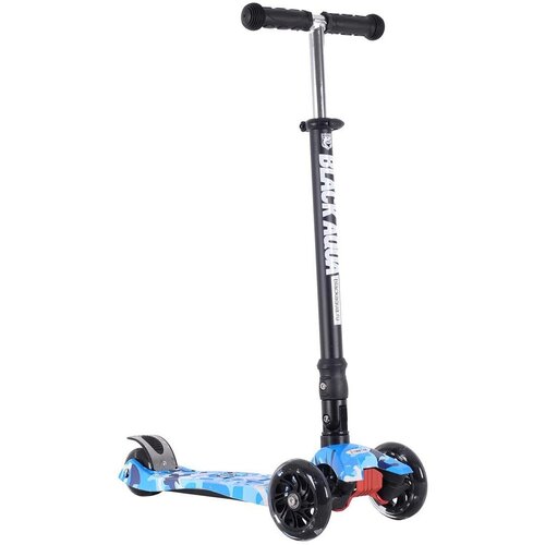 Самокат Black Aqua MG021 светящиеся колёса, милитари