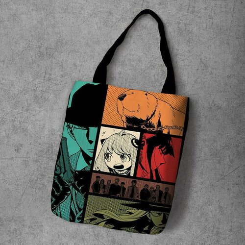 фото Сумка шоппер anime dakimakura, фактура рельефная, мультиколор