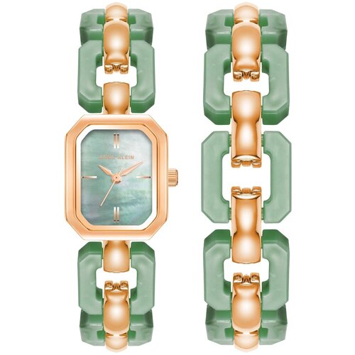 Наручные часы ANNE KLEIN Часы наручные Anne Klein 4078GNST Гарантия 2 года, золотой, зеленый