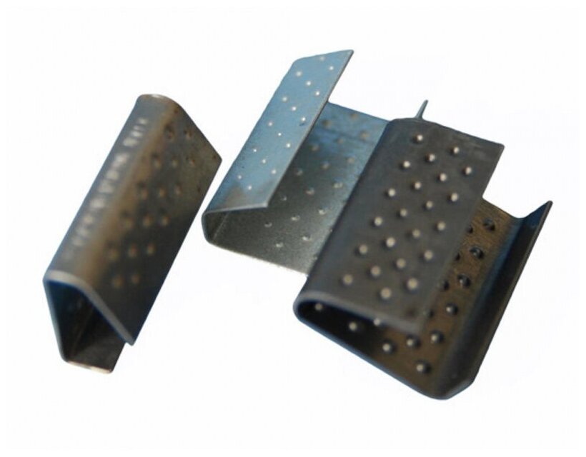 Скобы металлические для полипропиленовой стреппинг-ленты шириной 19 мм (1000 штук в упаковке)