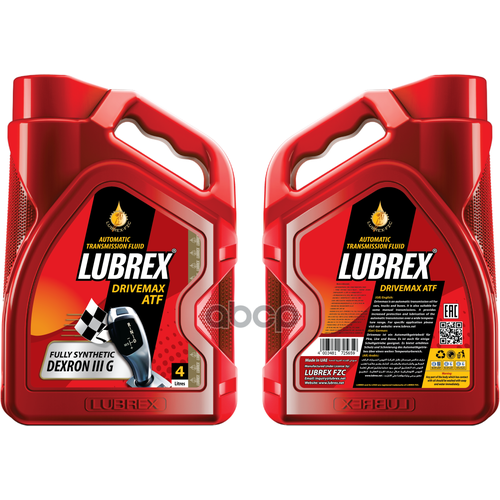 Lubrex Drivemax Atf Dexron Iii Масло Трансмиссионное Синт. (4L) LUBREX арт. 786512